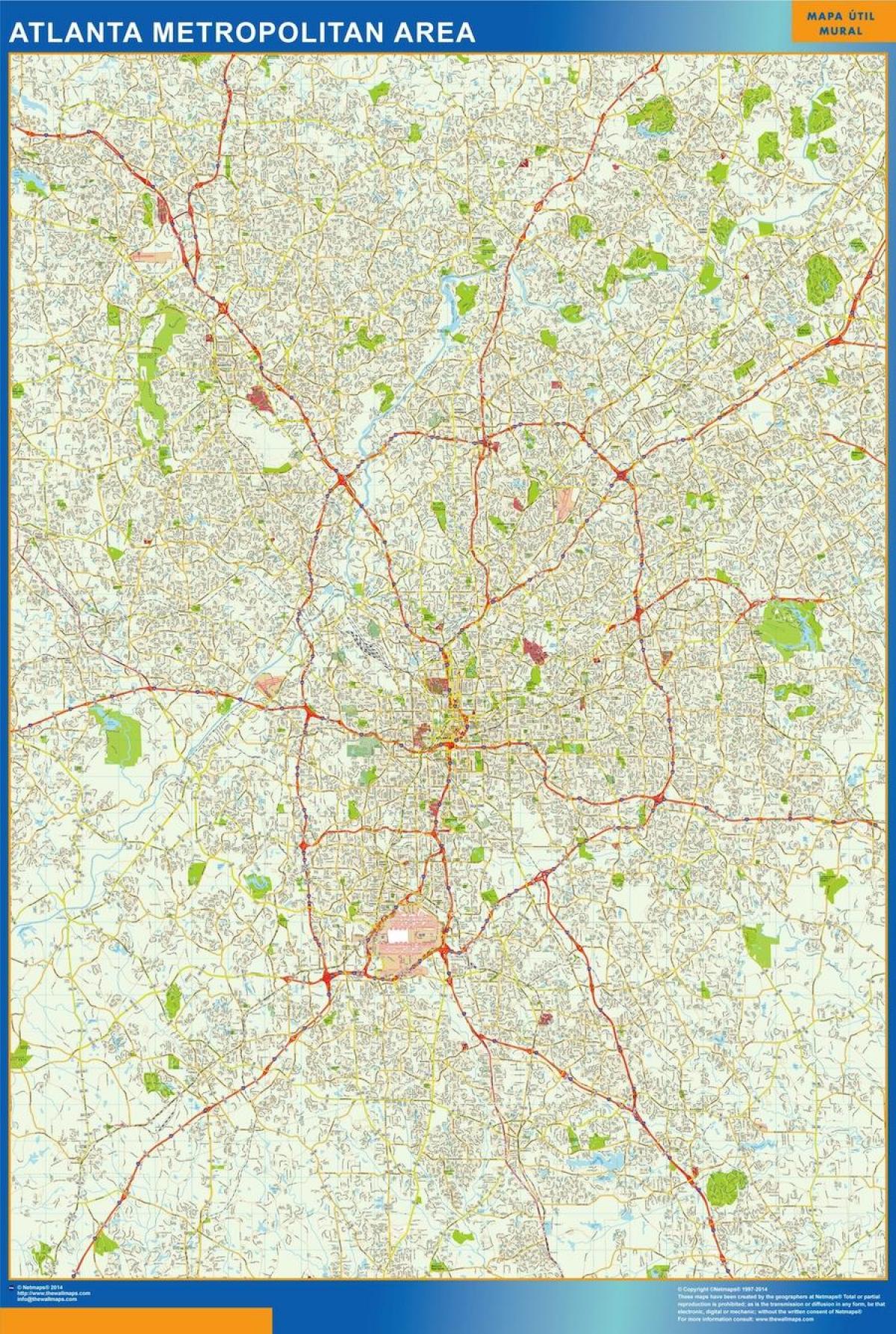 mapa ng kalye ng Atlanta