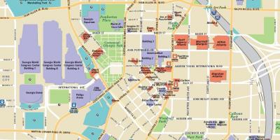 Atlanta pinupuntahan ng mga turista mapa