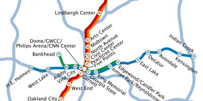 Mapa ng metro Atlanta