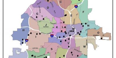 Mapa ng Atlanta zone mapa