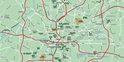 Mas malaki Atlanta area mapa