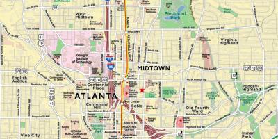 Mapa ng midtown Atlanta