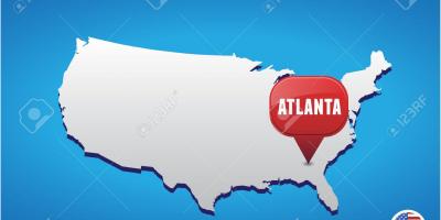 Atlanta sa USA mapa