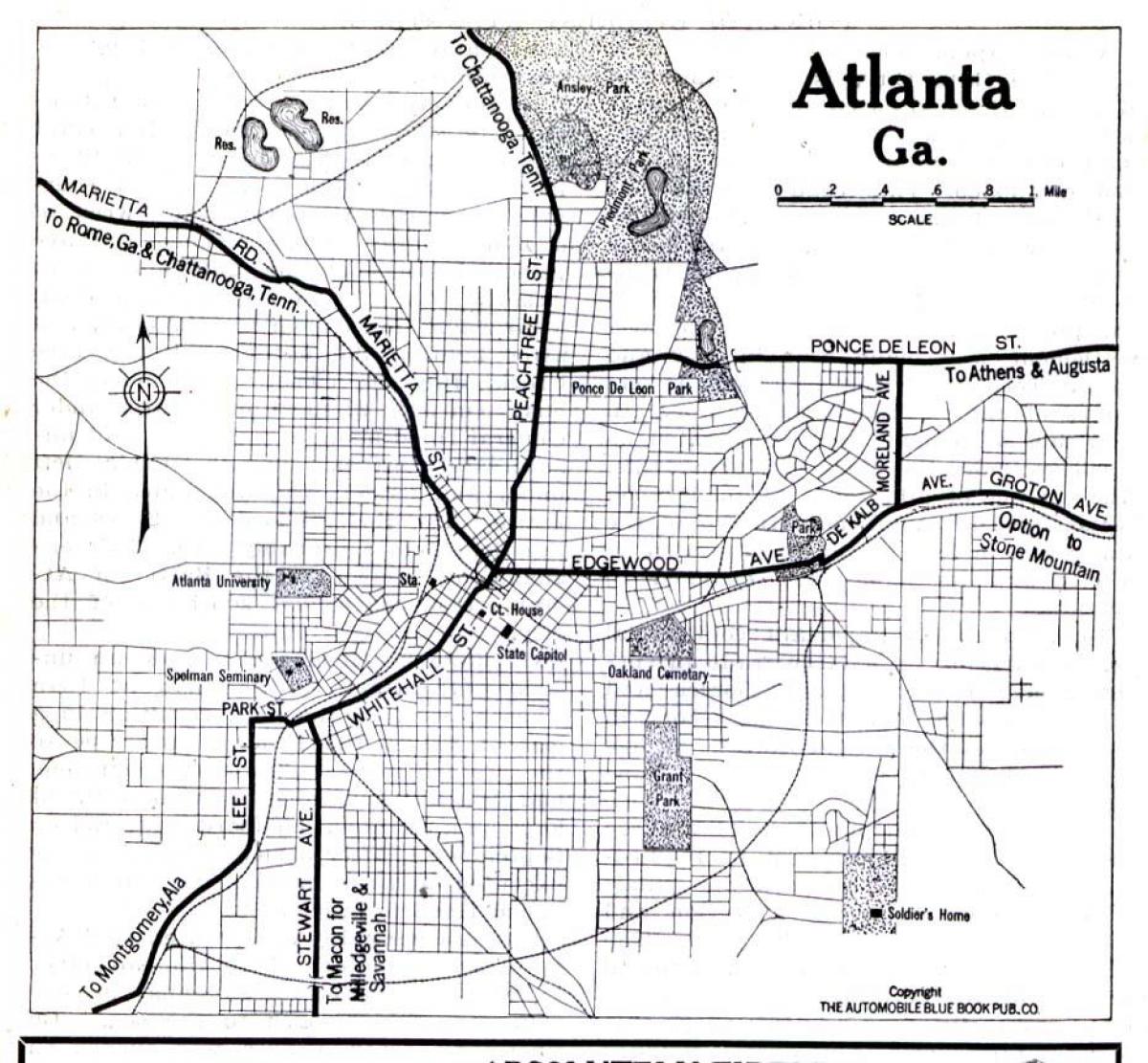mapa ng Atlanta Georgia