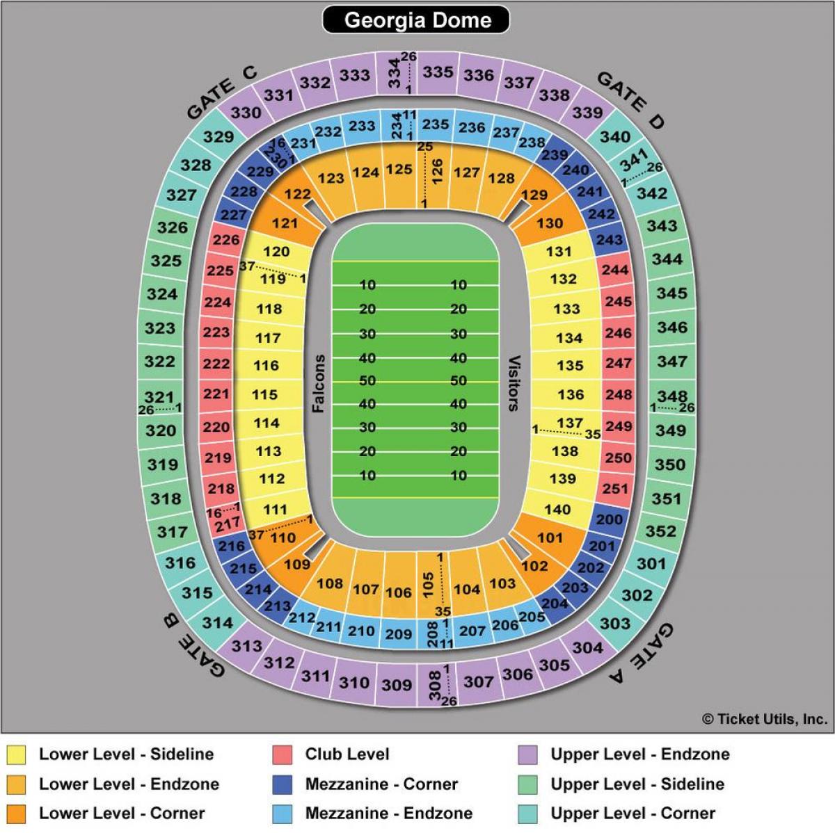 Atlanta Falcons stadium mapa