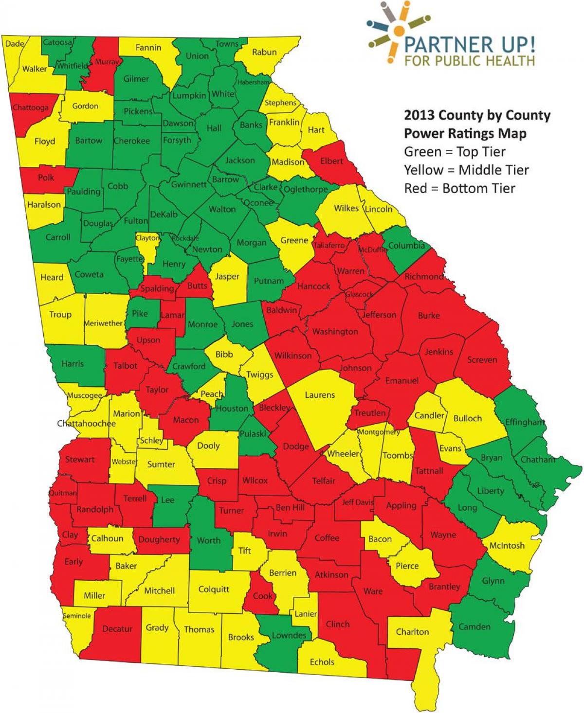 mapa ng Georgia county